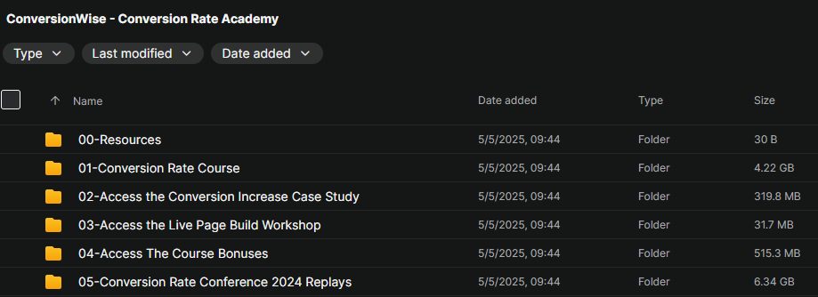 ConversionWise – Conversion Rate Academy Download