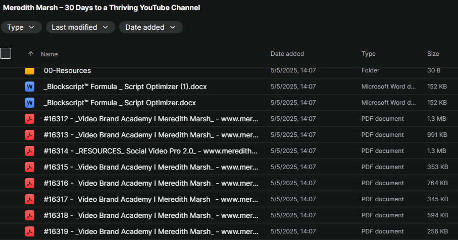 Meredith Marsh – 30 Days to a Thriving YouTube Channel Download