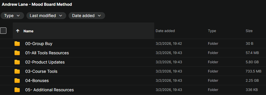 Andrew Lane – Mood Board Method Download