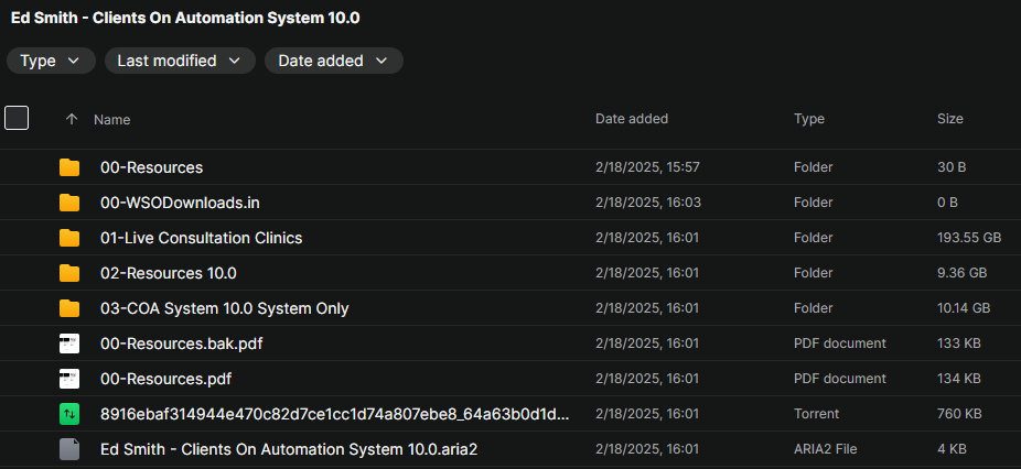 Ed Smith – Clients On Automation System 10.0 Download