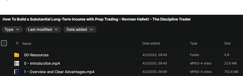 How To Build a Substantial Long-Term Income with Prop Trading – Norman Hallett – The Discipline Trader Download