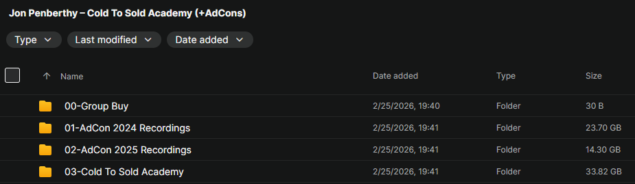 Jon Penberthy – Cold To Sold Academy (+AdCons) Download