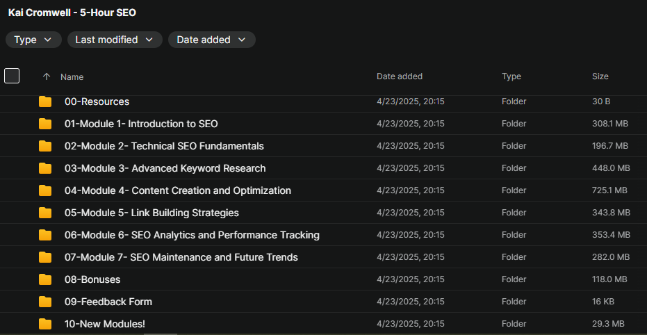 Kai Cromwell – 5-Hour SEO Download