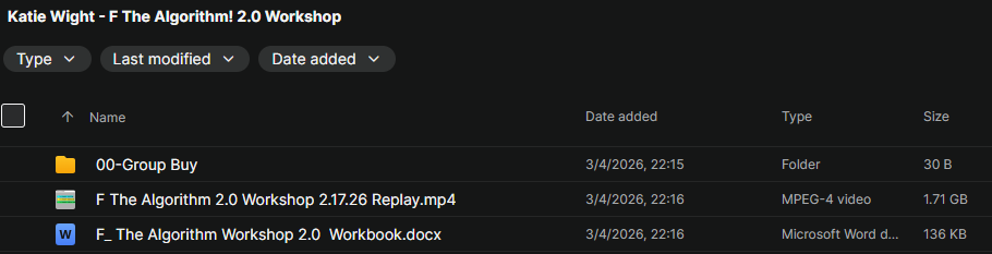 Katie Wight – F The Algorithm 2.0 Workshop Download