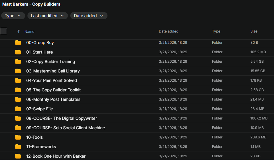 Matt Barkers – Copy Builders Download