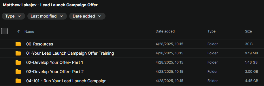 Matthew Lakajev – Lead Launch Campaign & Offer Download