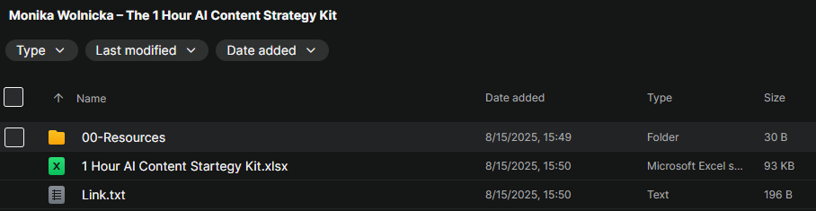 Monika Wolnicka – The 1 Hour AI Content Strategy Kit Download
