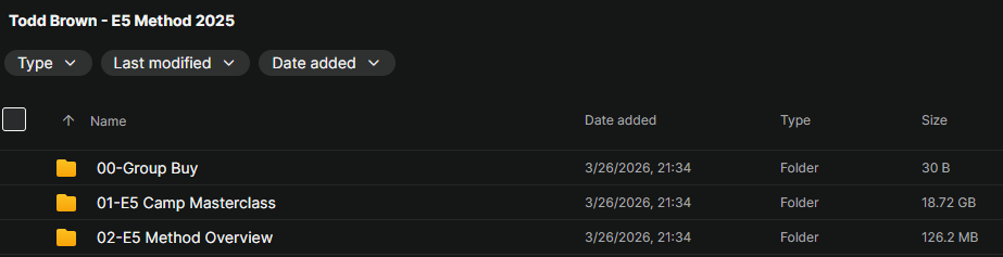 Todd Brown - E5 Method 2025