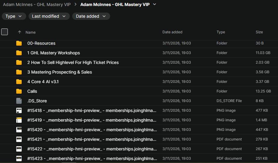 Adam McInnes – GHL Mastery VIP