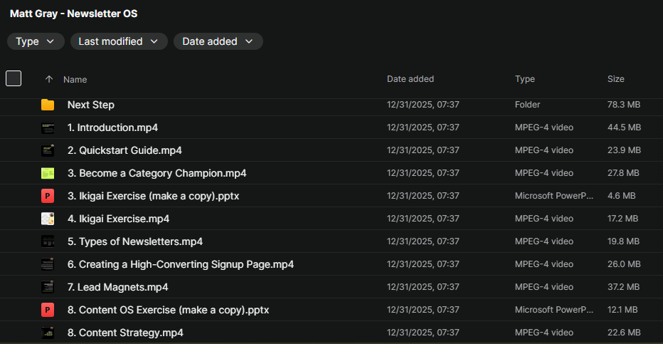 Matt Gray – Newsletter OS Download