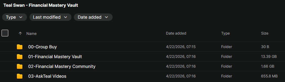 Teal Swan - Financial Mastery Vault