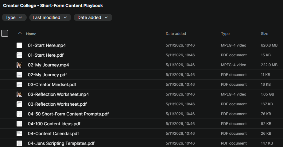 Creator College - Short-Form Content Playbook
