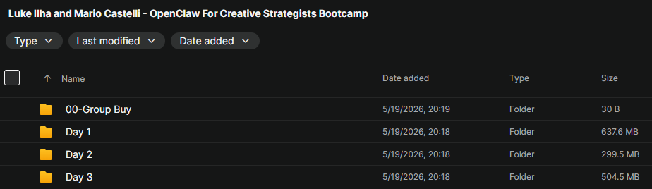 Luke Ilha and Mario Castelli – OpenClaw For Creative Strategists Bootcamp Download