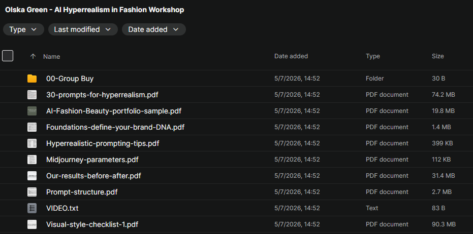 Olska Green – AI Hyperrealism in Fashion Workshop Download